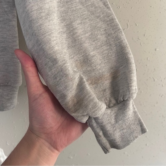 Vintage Jerzees Gray Dog Lover Crewneck Sweatshirt Retro Neutral 90s Large - Picture 7 of 8